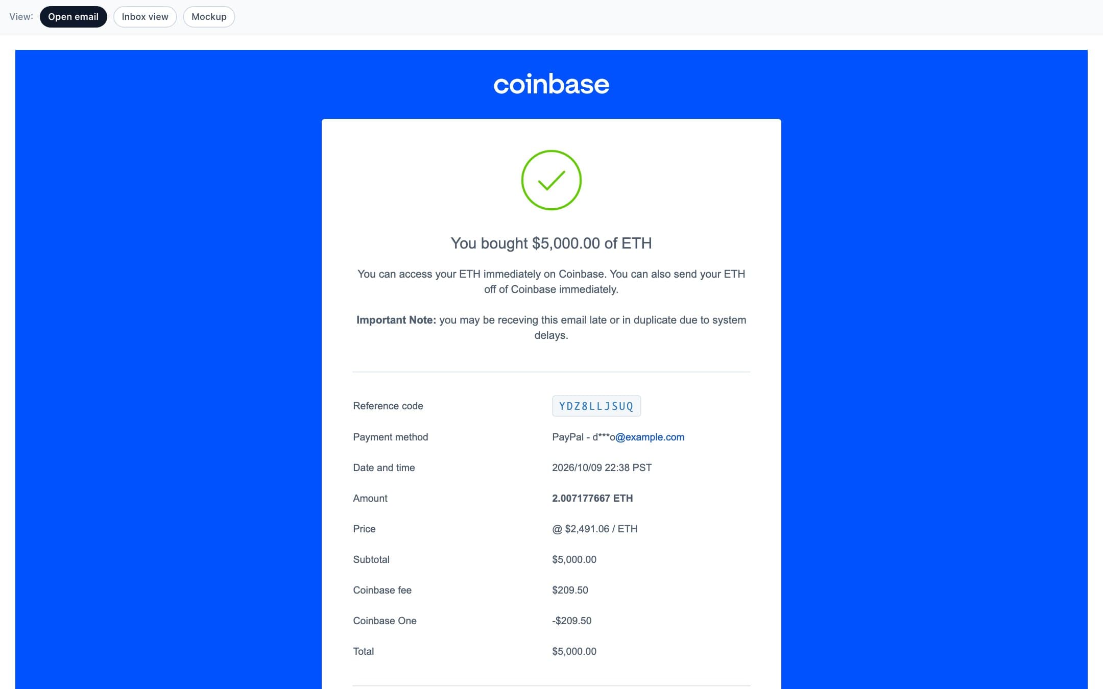 emails dashboard