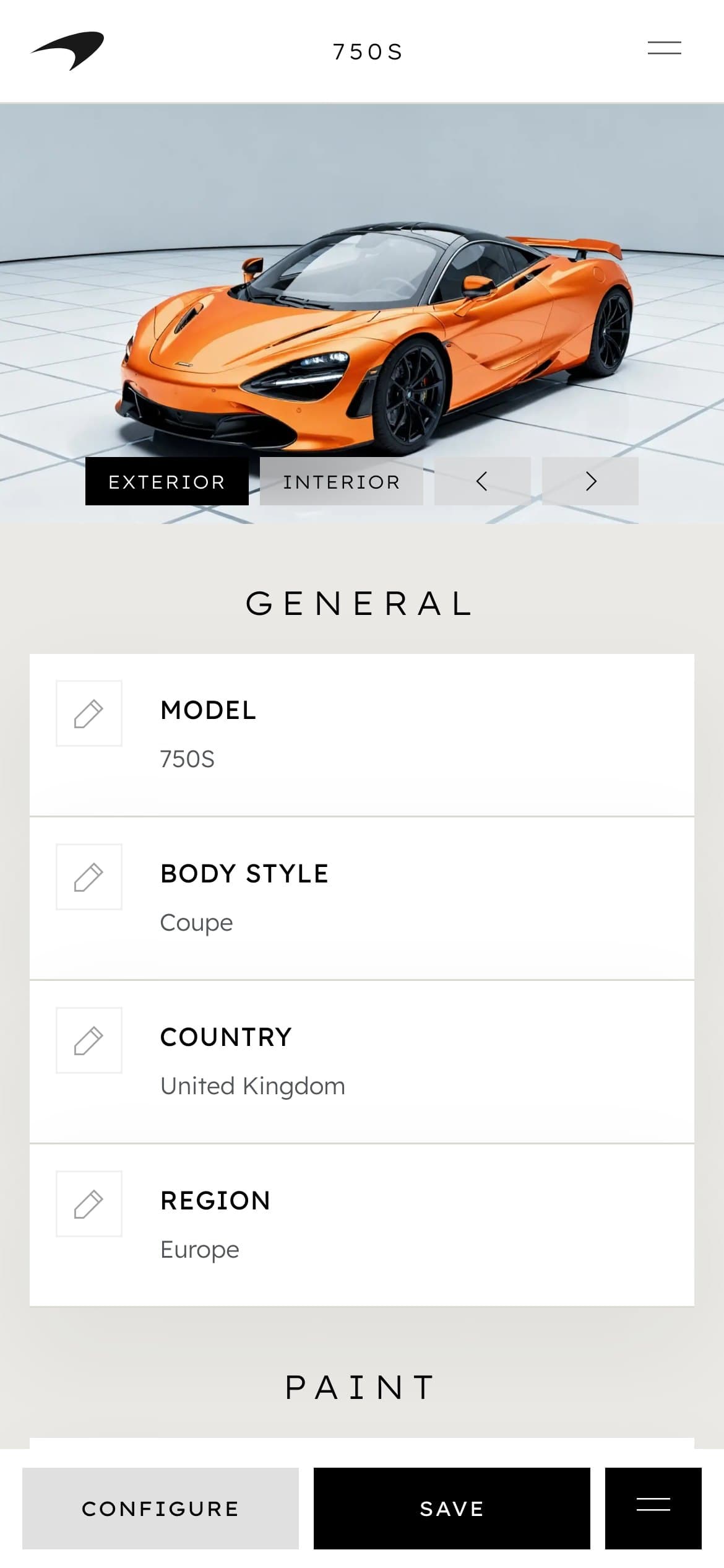 McLaren on iPhone