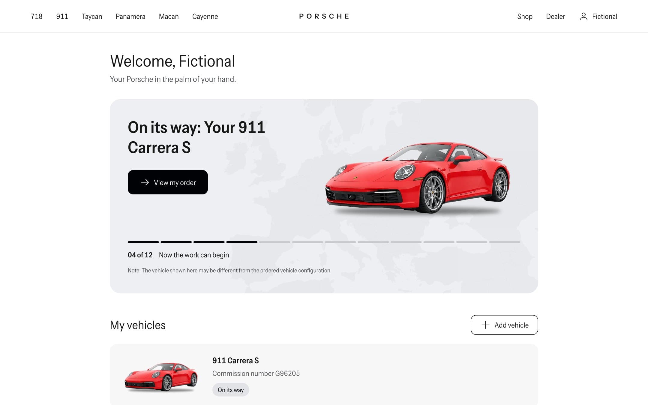 Porsche dashboard
