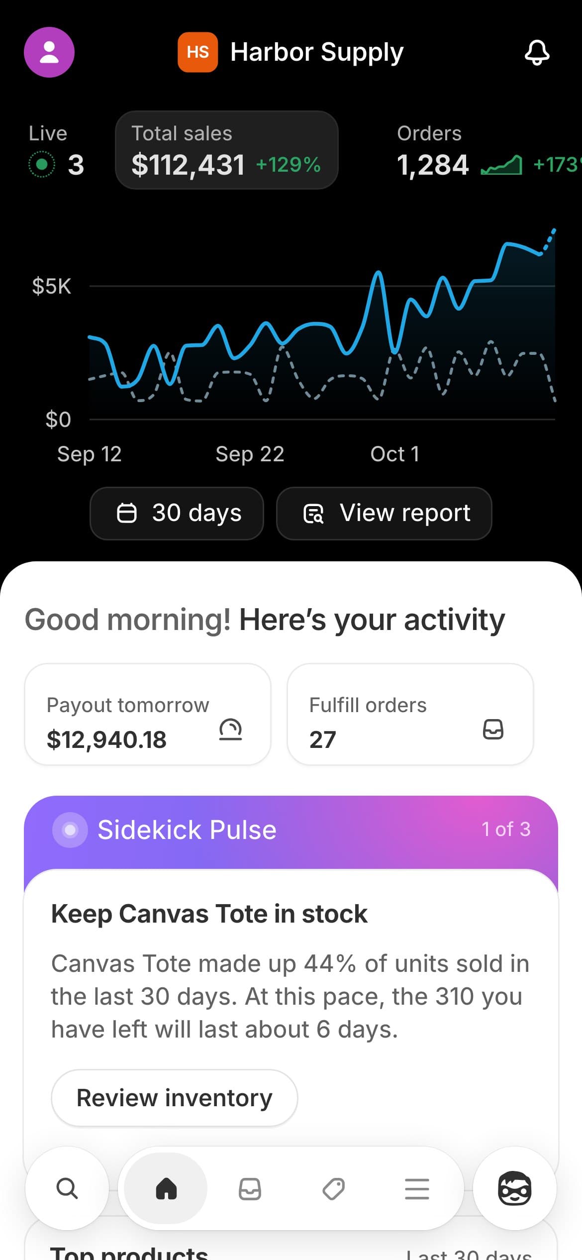 Shopify on iPhone