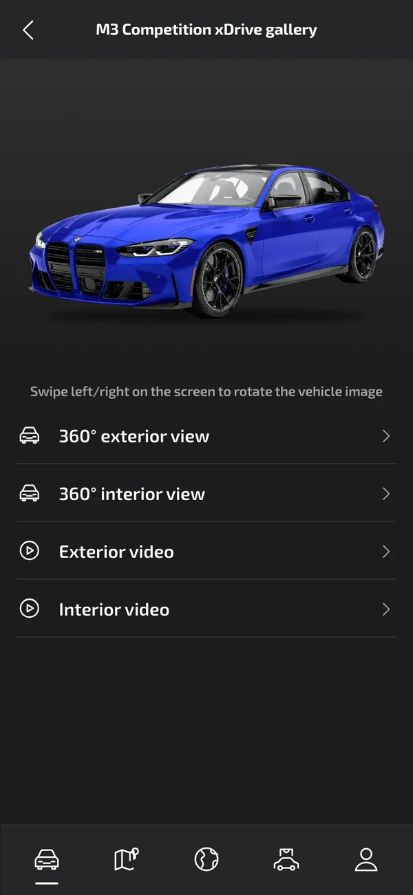 BMW on mobile, screen 4