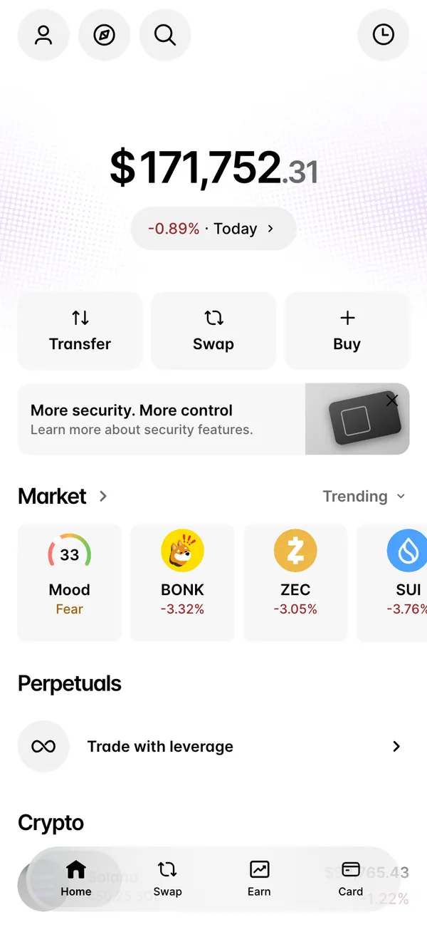 Ledger screen 1