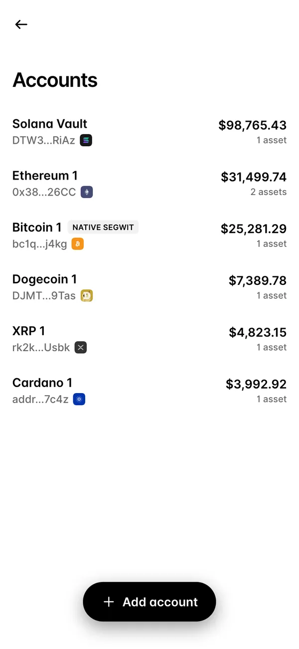 Ledger screen 2