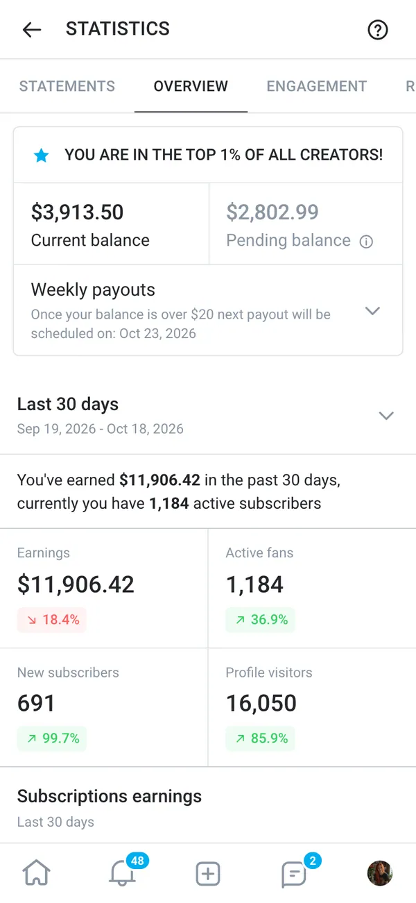 OnlyFans screen 2