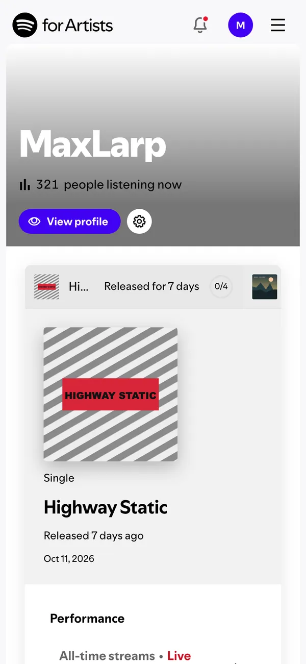 Spotify screen 1