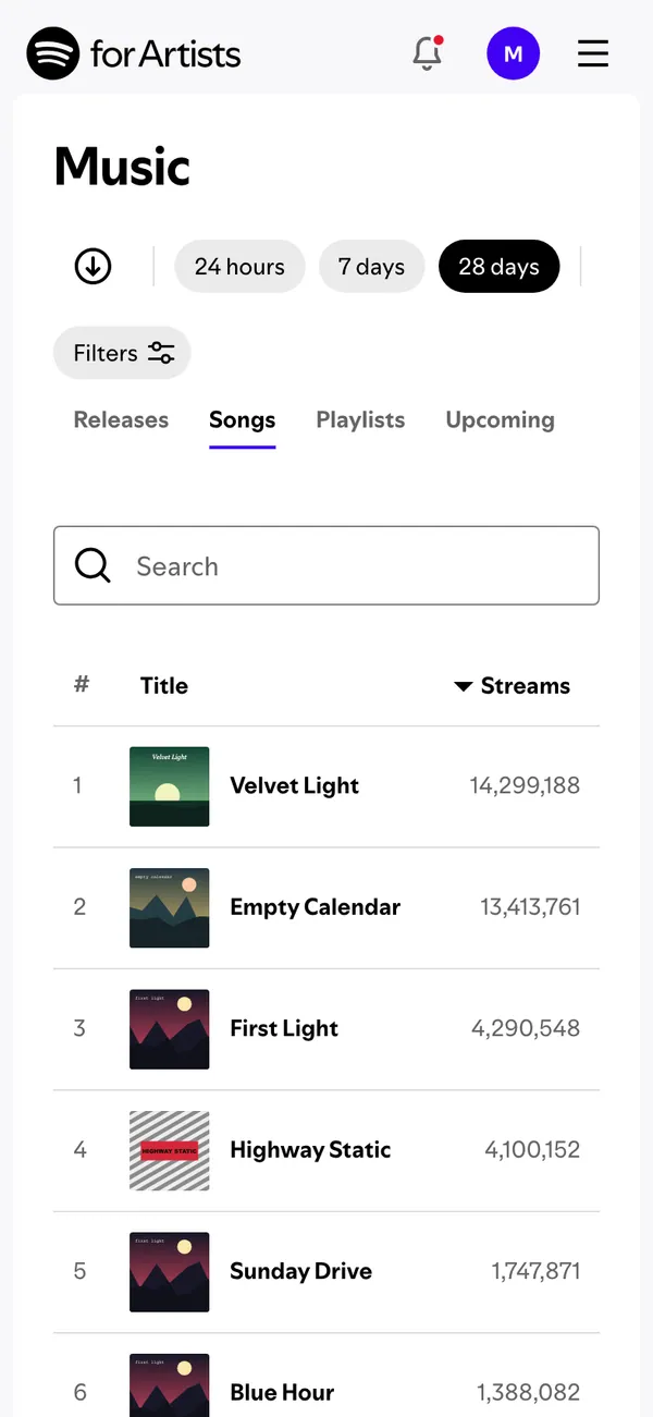 Spotify screen 2