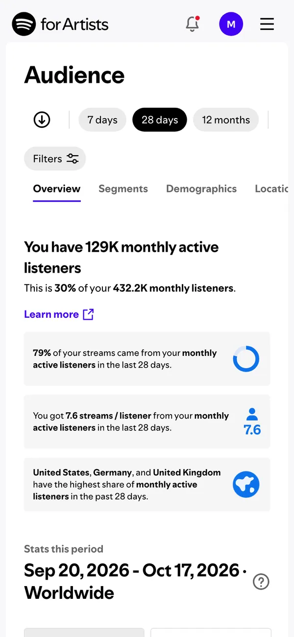 Spotify screen 3