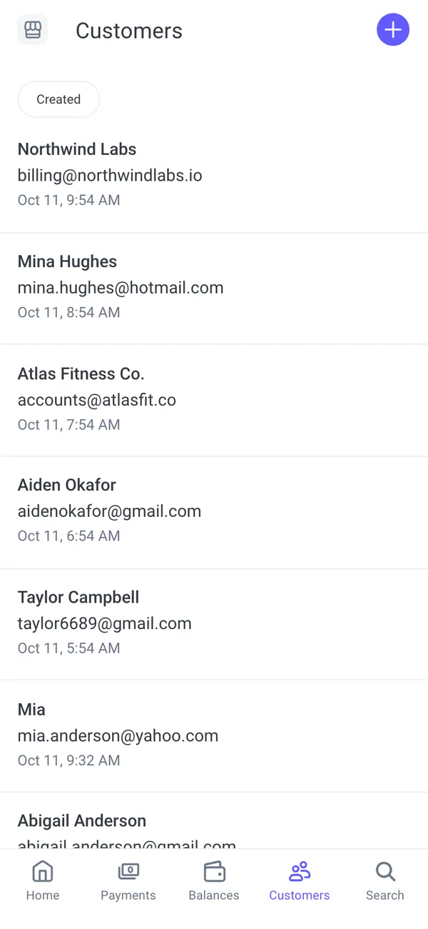 Stripe on mobile, screen 4