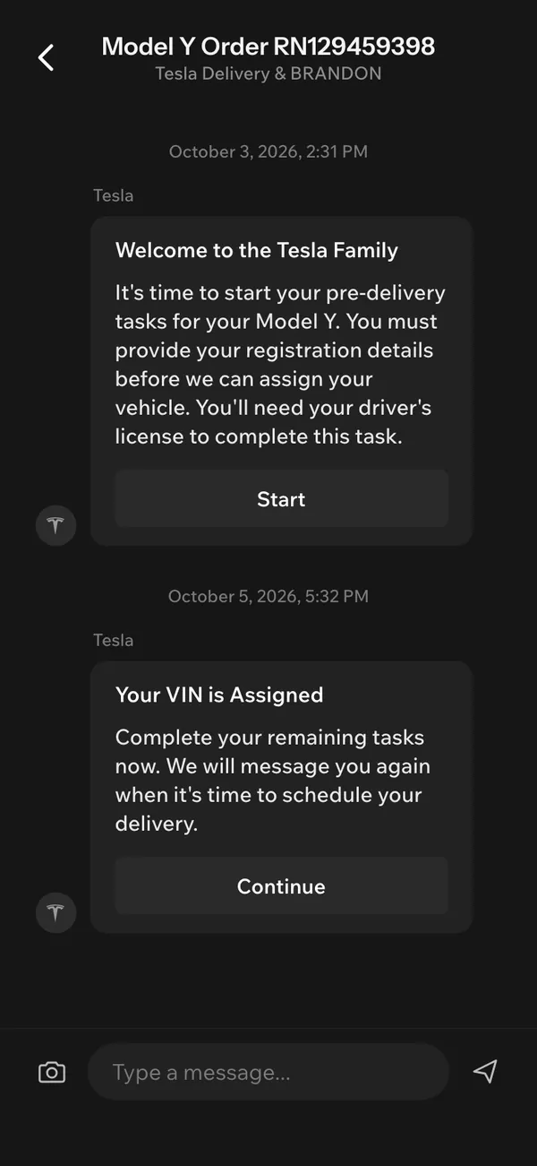 Tesla on mobile, screen 4